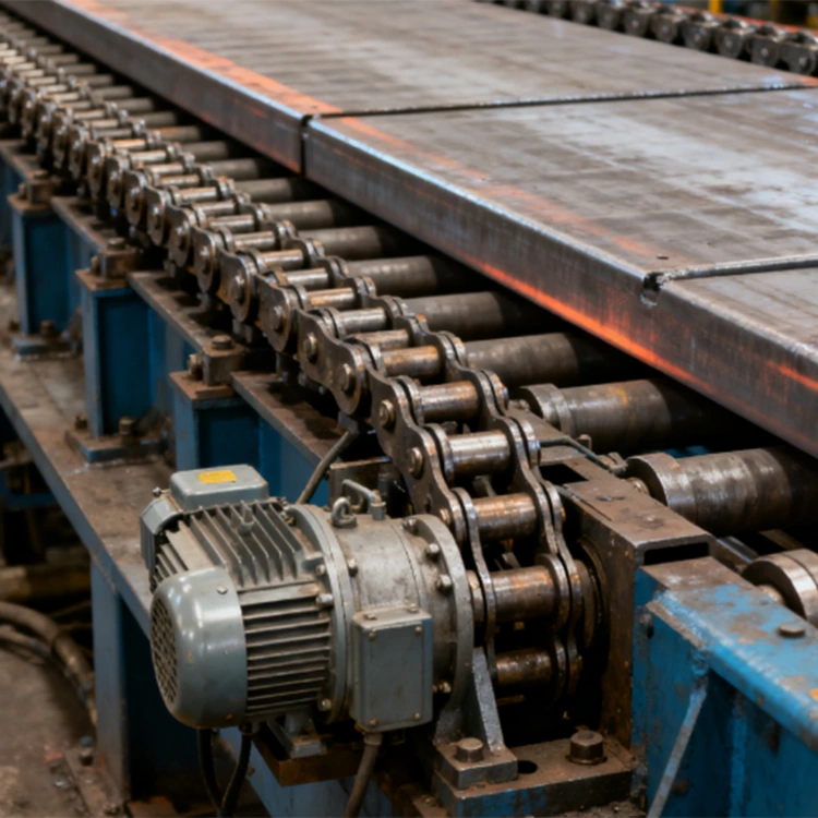 Lit froid de type chaîne de transport